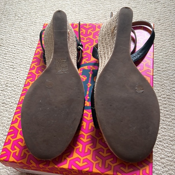Tory Burch Landon Wedge Espadrille Nappa Leather - Picture 6 of 9